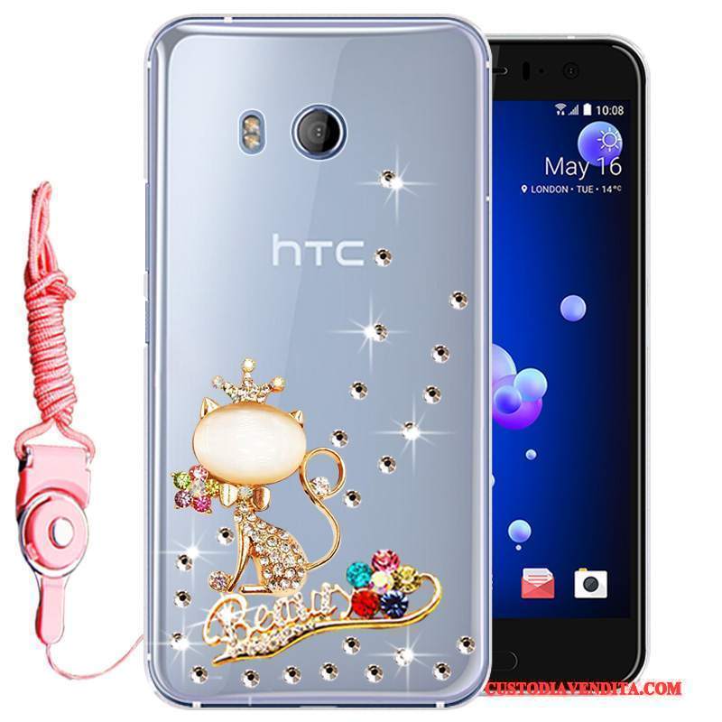 Custodia Htc U11 Protezione Telefono Tutto Incluso, Cover Htc U11 Strass Anti-caduta Morbido