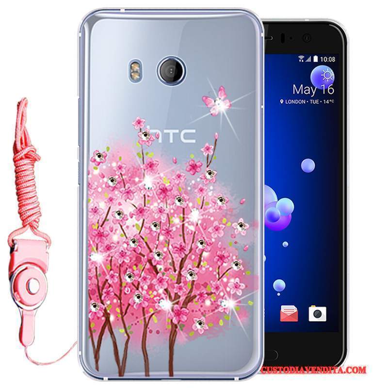 Custodia Htc U11 Protezione Telefono Tutto Incluso, Cover Htc U11 Strass Anti-caduta Morbido