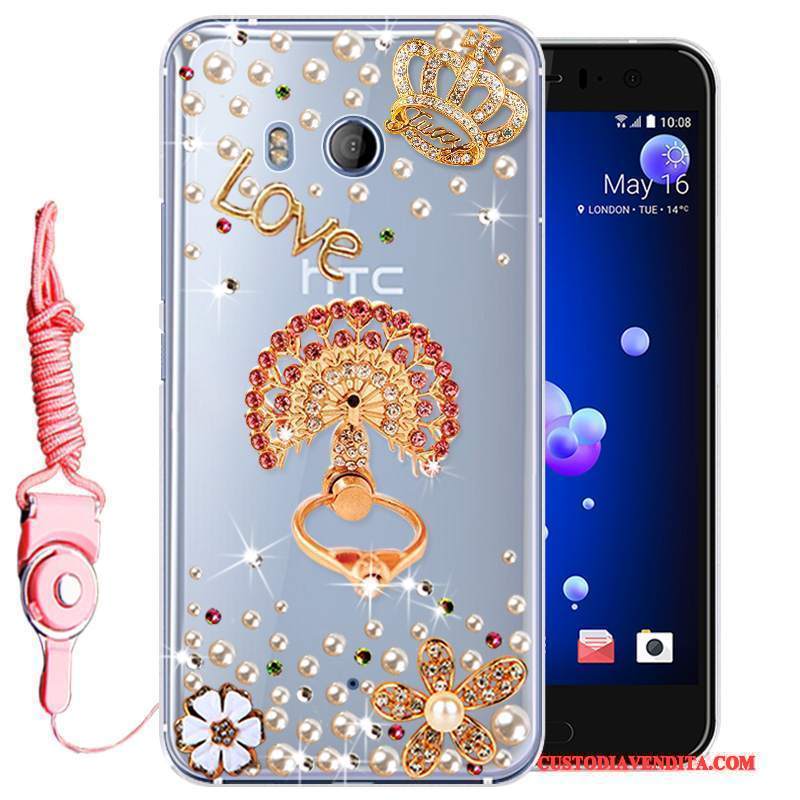 Custodia Htc U11 Protezione Telefono Tutto Incluso, Cover Htc U11 Strass Anti-caduta Morbido