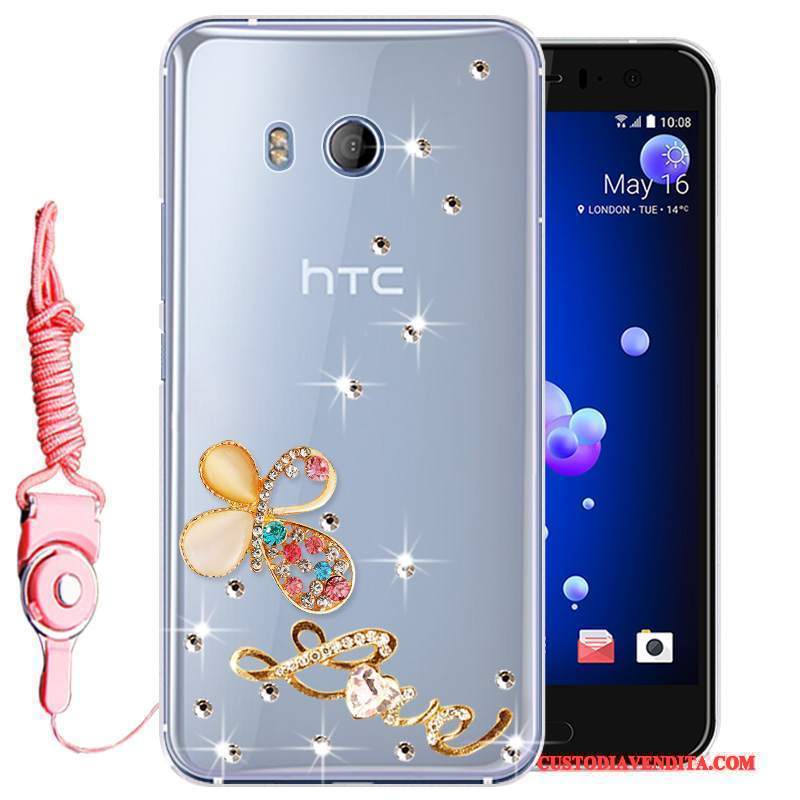 Custodia Htc U11 Protezione Telefono Tutto Incluso, Cover Htc U11 Strass Anti-caduta Morbido