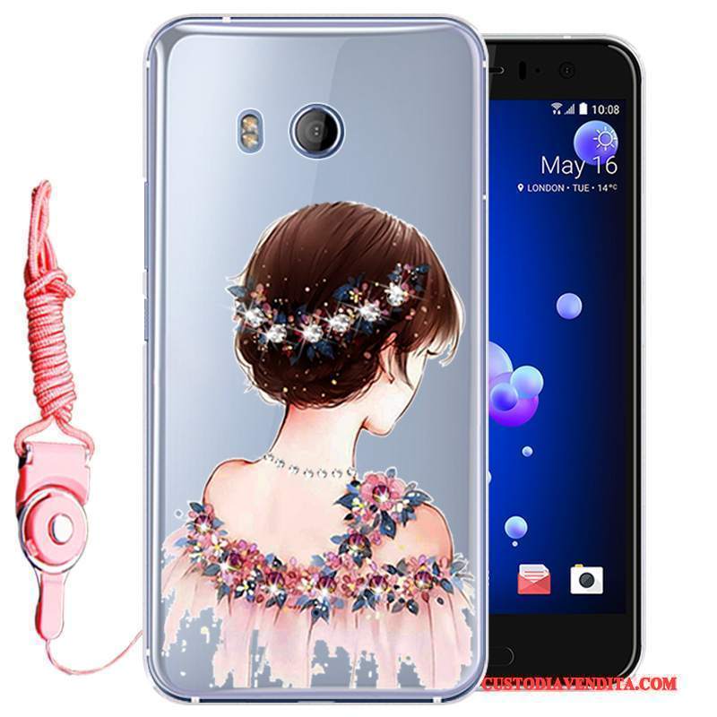 Custodia Htc U11 Protezione Telefono Tutto Incluso, Cover Htc U11 Strass Anti-caduta Morbido