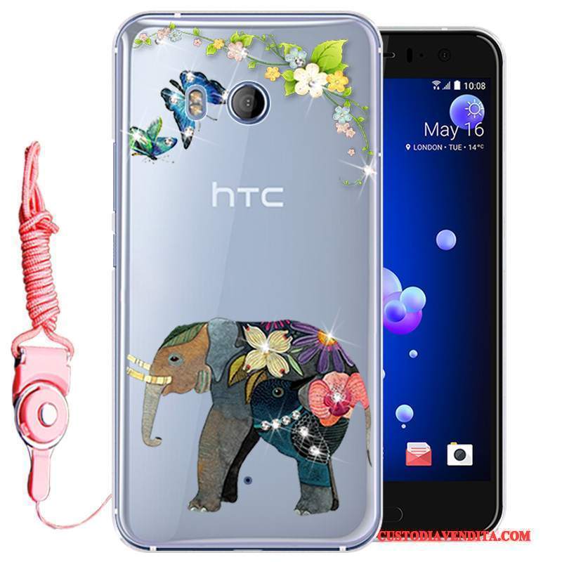 Custodia Htc U11 Protezione Telefono Tutto Incluso, Cover Htc U11 Strass Anti-caduta Morbido