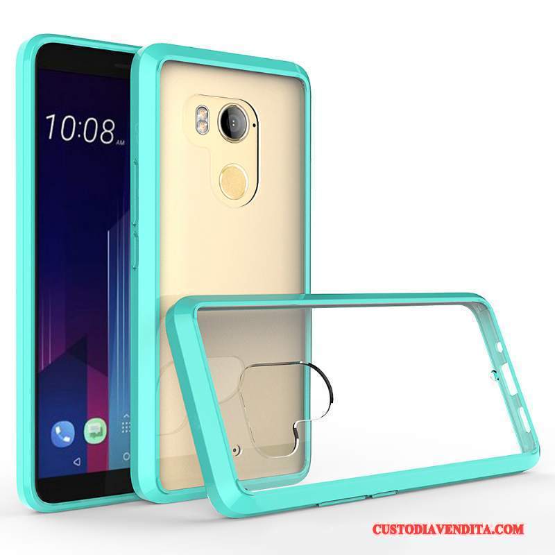 Custodia Htc U11+ Protezione Trasparente Nuovo, Cover Htc U11+ Blu Giallo