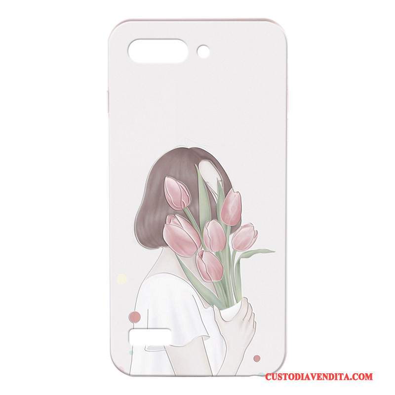 Custodia Huawei Ascend G6 Goffratura Bianco Tendenza, Cover Huawei Ascend G6 Protezione Grigio Difficile