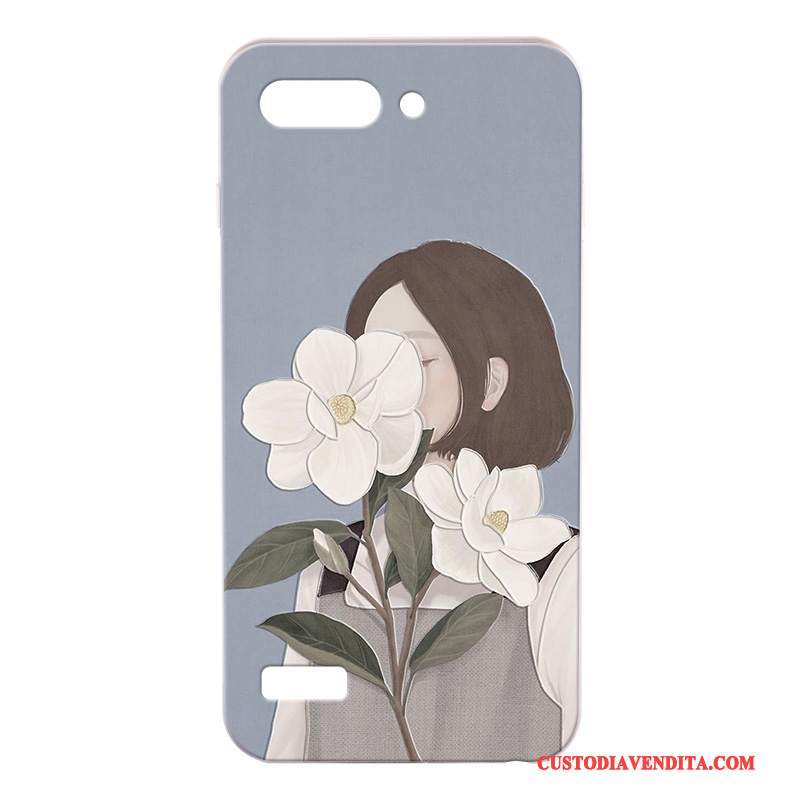 Custodia Huawei Ascend G6 Goffratura Bianco Tendenza, Cover Huawei Ascend G6 Protezione Grigio Difficile