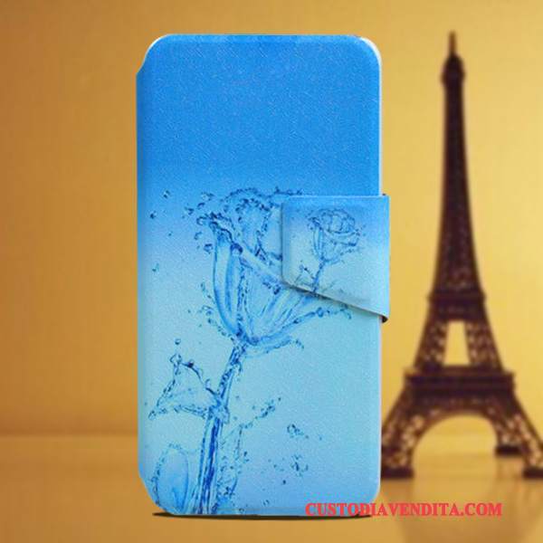 Custodia Huawei Ascend G6 Pelle Telefono Blu, Cover Huawei Ascend G6 Protezione Sottile Supporto