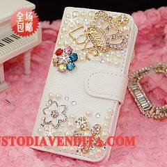 Custodia Huawei Ascend G6 Pelle Telefono Borse, Cover Huawei Ascend G6 Strass Oro