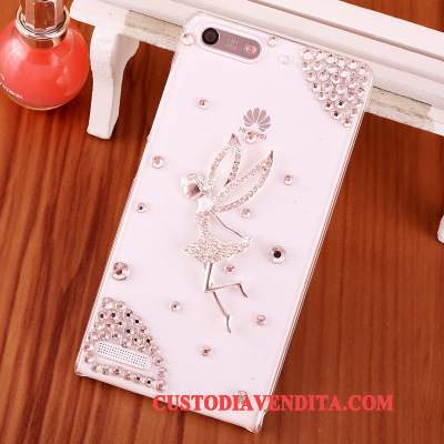 Custodia Huawei Ascend G6 Strass Blutelefono, Cover Huawei Ascend G6 Protezione