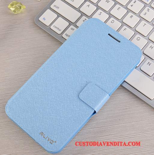 Custodia Huawei Ascend G7 Pelle Telefono Blu Chiaro, Cover Huawei Ascend G7 Protezione