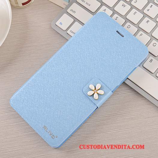 Custodia Huawei Ascend G7 Pelle Telefono Blu Chiaro, Cover Huawei Ascend G7 Protezione