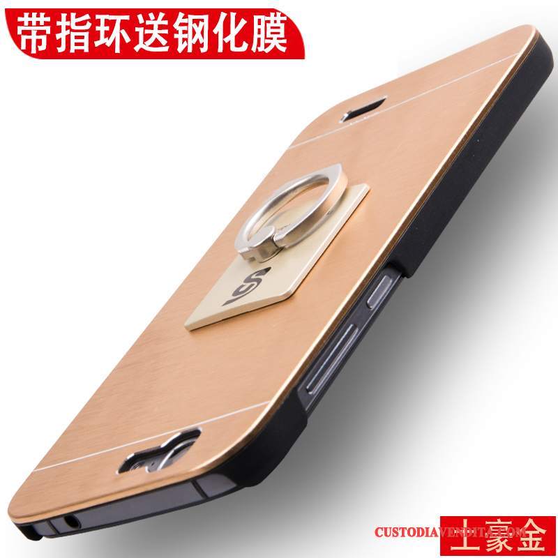 Custodia Huawei Ascend G7 Protezione Difficile Metallo, Cover Huawei Ascend G7 Telefono Oro