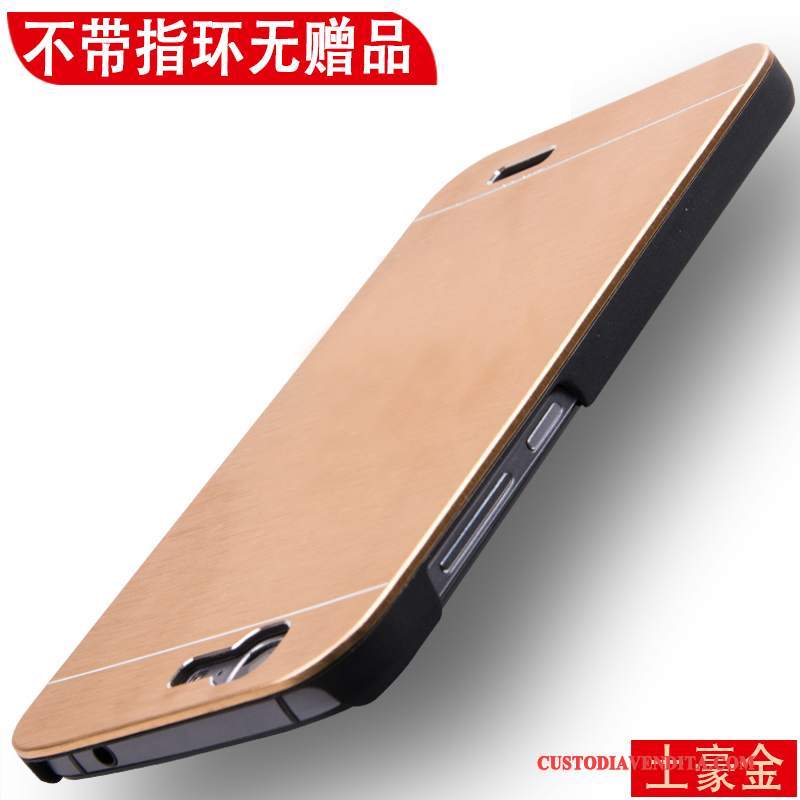 Custodia Huawei Ascend G7 Protezione Difficile Metallo, Cover Huawei Ascend G7 Telefono Oro