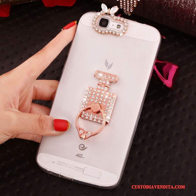 Custodia Huawei Ascend G7 Protezione Morbidotelefono, Cover Huawei Ascend G7 Strass Rosa