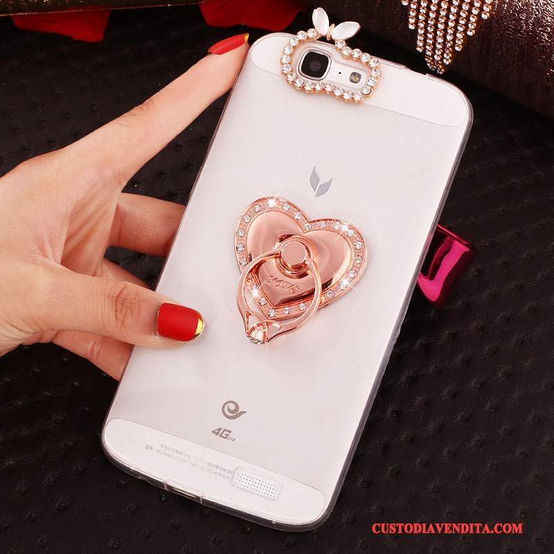 Custodia Huawei Ascend G7 Protezione Morbidotelefono, Cover Huawei Ascend G7 Strass Rosa