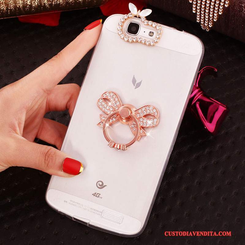 Custodia Huawei Ascend G7 Protezione Morbidotelefono, Cover Huawei Ascend G7 Strass Rosa