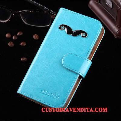 Custodia Huawei Ascend G7 Protezione Semplici Blu Chiaro, Cover Huawei Ascend G7 Pelle