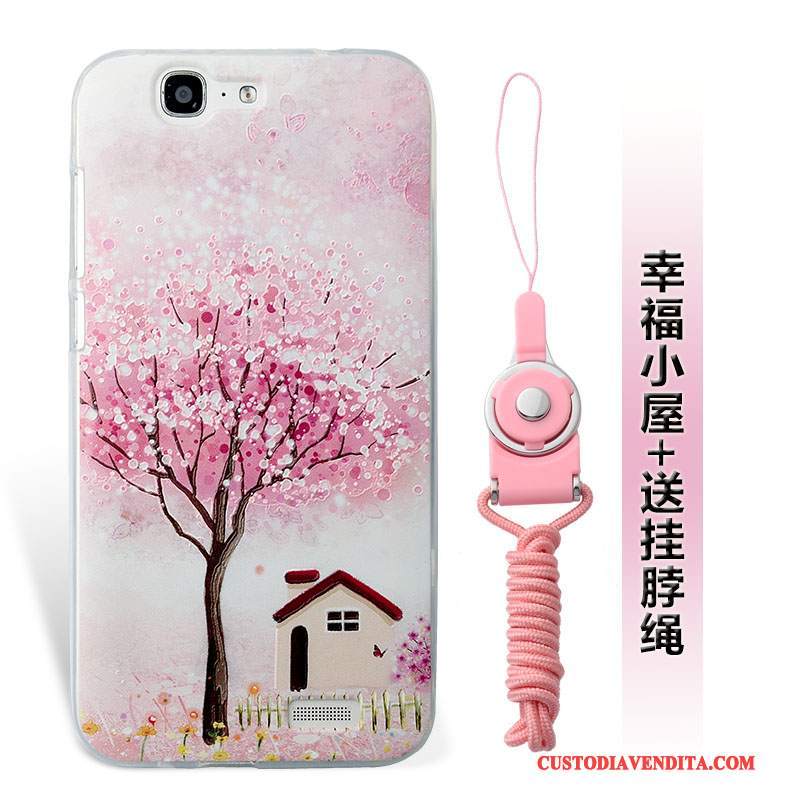 Custodia Huawei Ascend G7 Silicone Morbido Anti-caduta, Cover Huawei Ascend G7 Protezione Ornamenti Appesitelefono