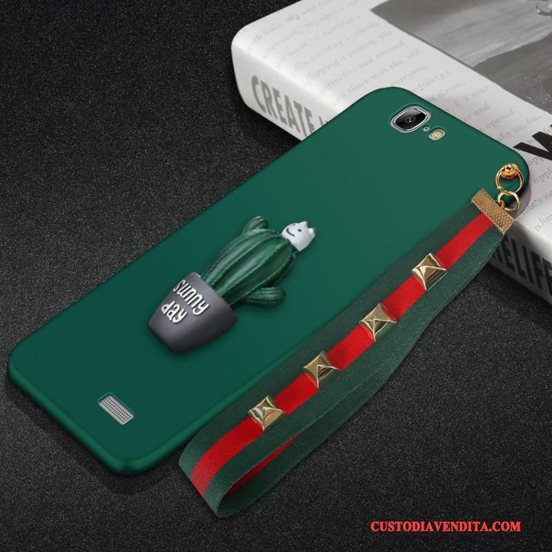 Custodia Huawei Ascend G7 Silicone Verde Scuro Tendenza, Cover Huawei Ascend G7 Protezione Ornamenti Appesi Macchiati