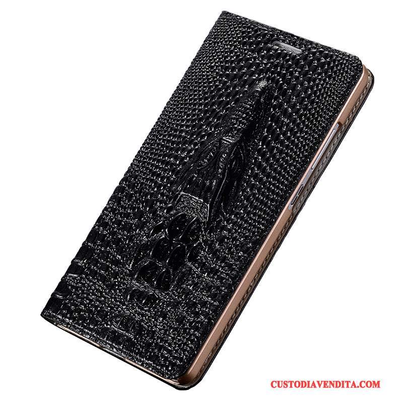 Custodia Huawei Ascend Mate 7 Folio Anti-caduta Giallo, Cover Huawei Ascend Mate 7 Pelle Telefono