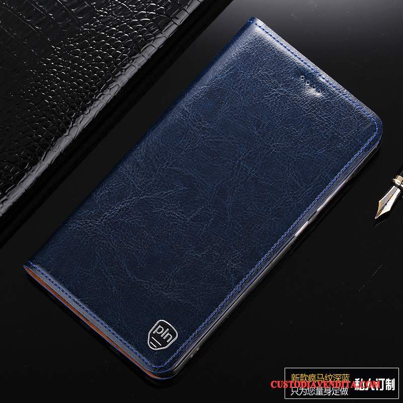 Custodia Huawei Ascend Mate 7 Pelle Blutelefono, Cover Huawei Ascend Mate 7 Folio Anti-caduta