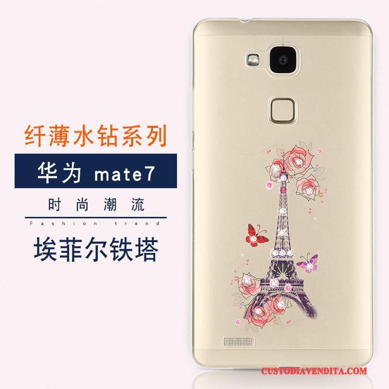 Custodia Huawei Ascend Mate 7 Silicone Anti-cadutatelefono, Cover Huawei Ascend Mate 7 Colore Tendenza Tutto Incluso