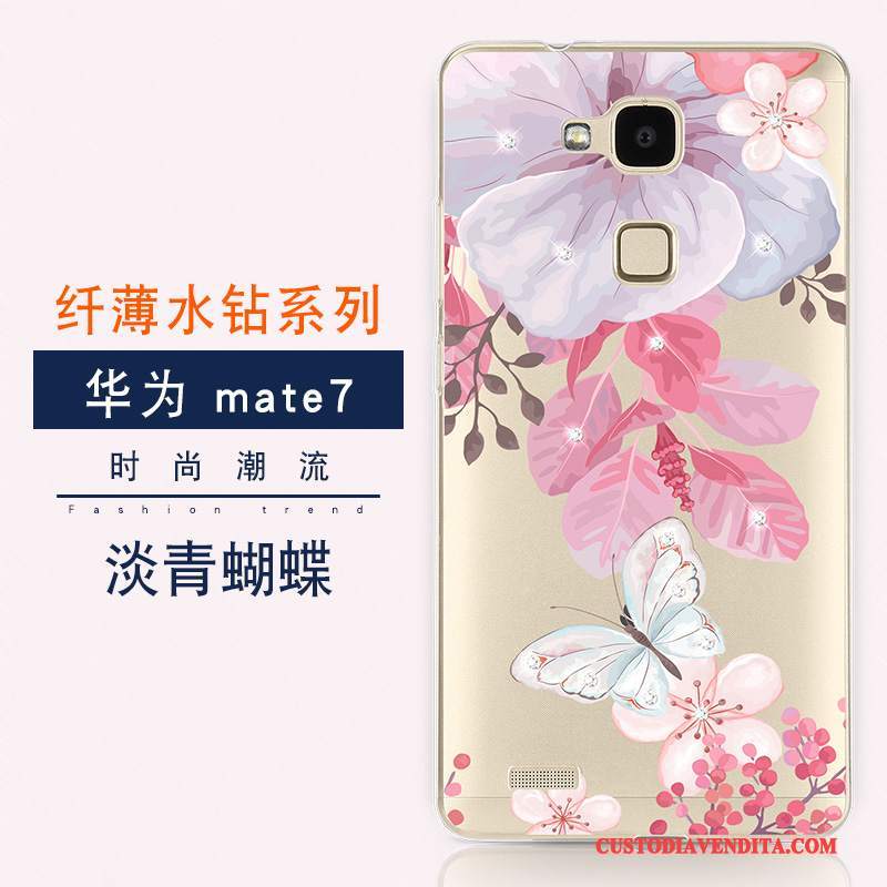 Custodia Huawei Ascend Mate 7 Silicone Anti-cadutatelefono, Cover Huawei Ascend Mate 7 Colore Tendenza Tutto Incluso