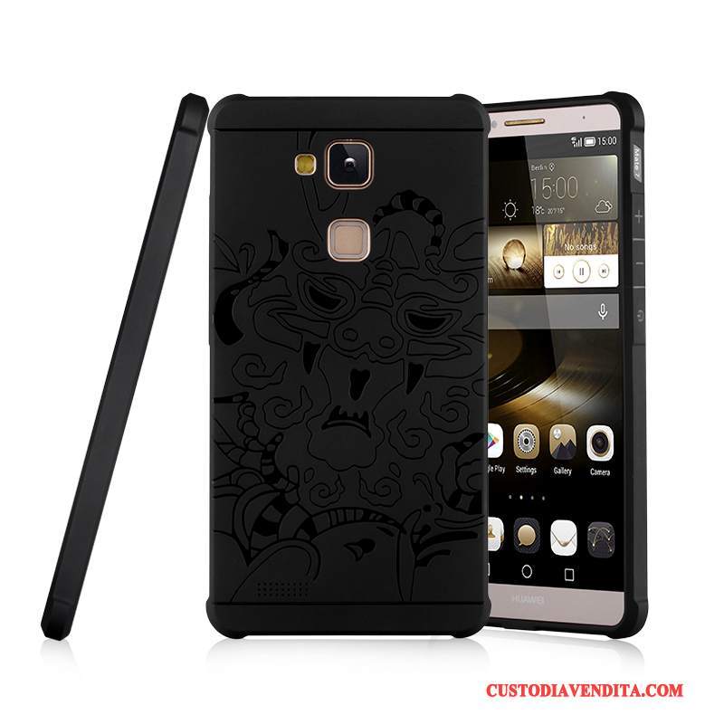 Custodia Huawei Ascend Mate 7 Silicone Morbido Anti-caduta, Cover Huawei Ascend Mate 7 Protezione Chiaro Tendenza