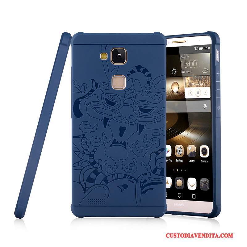 Custodia Huawei Ascend Mate 7 Silicone Morbido Anti-caduta, Cover Huawei Ascend Mate 7 Protezione Chiaro Tendenza