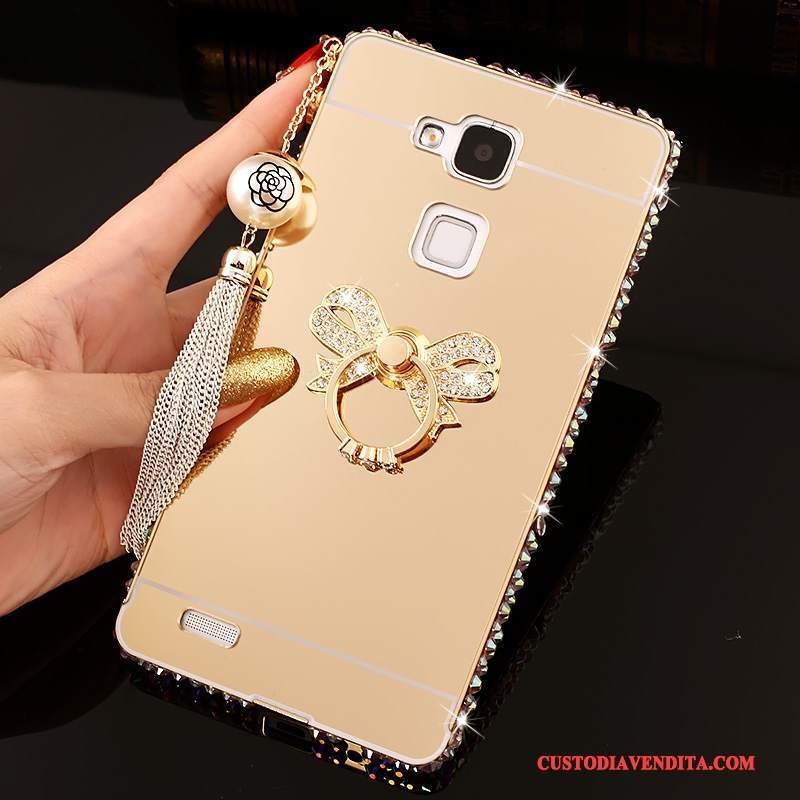 Custodia Huawei Ascend Mate 7 Strass Difficile Specchio, Cover Huawei Ascend Mate 7 Protezione Telefono Tendenza