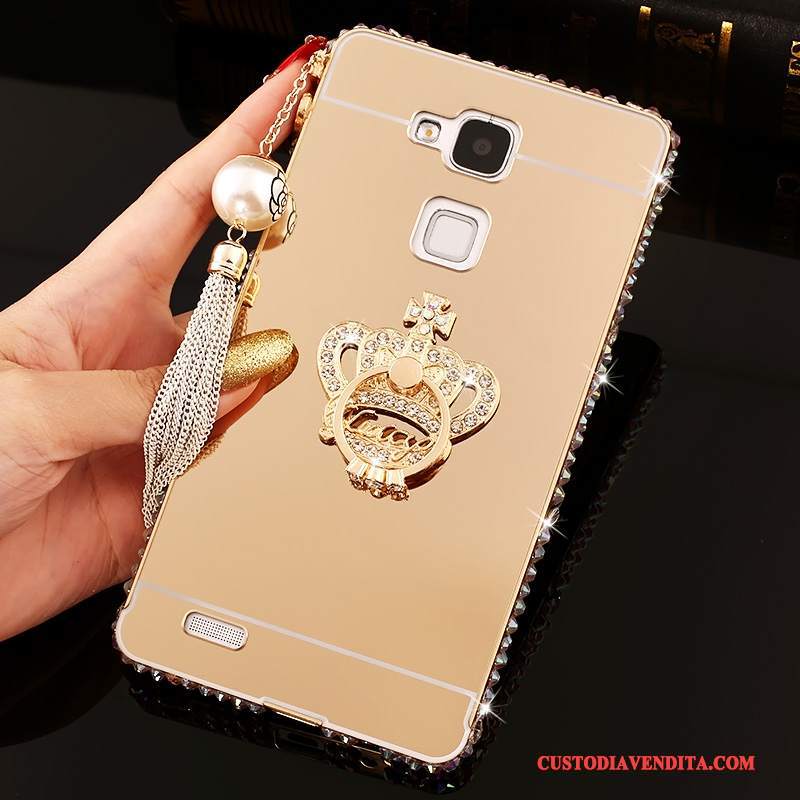 Custodia Huawei Ascend Mate 7 Strass Difficile Specchio, Cover Huawei Ascend Mate 7 Protezione Telefono Tendenza