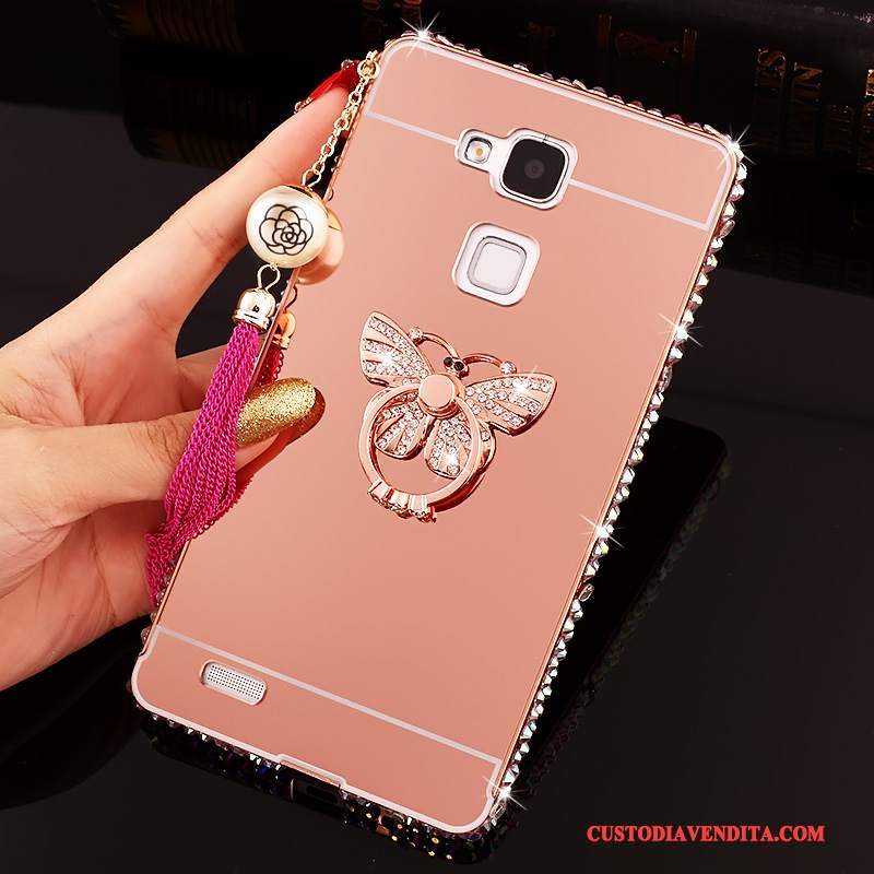 Custodia Huawei Ascend Mate 7 Strass Difficile Specchio, Cover Huawei Ascend Mate 7 Protezione Telefono Tendenza