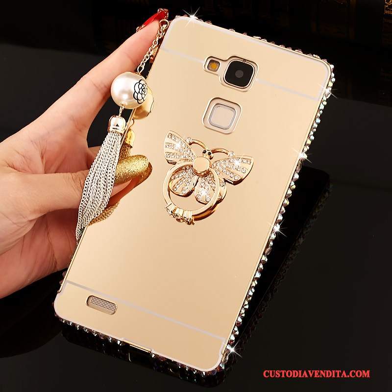 Custodia Huawei Ascend Mate 7 Strass Difficile Specchio, Cover Huawei Ascend Mate 7 Protezione Telefono Tendenza