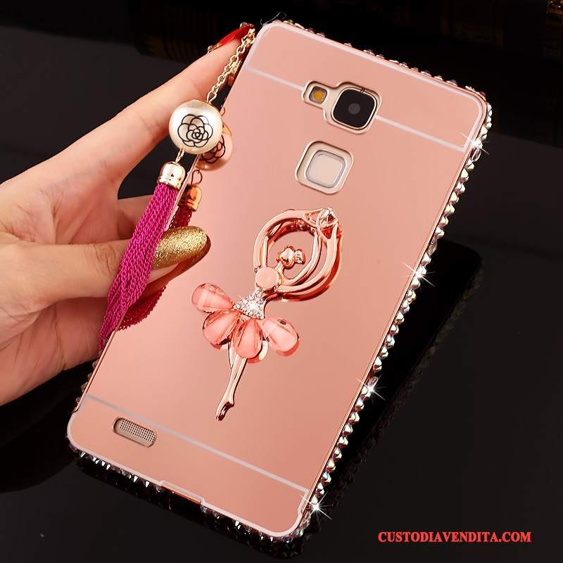 Custodia Huawei Ascend Mate 7 Strass Difficile Specchio, Cover Huawei Ascend Mate 7 Protezione Telefono Tendenza