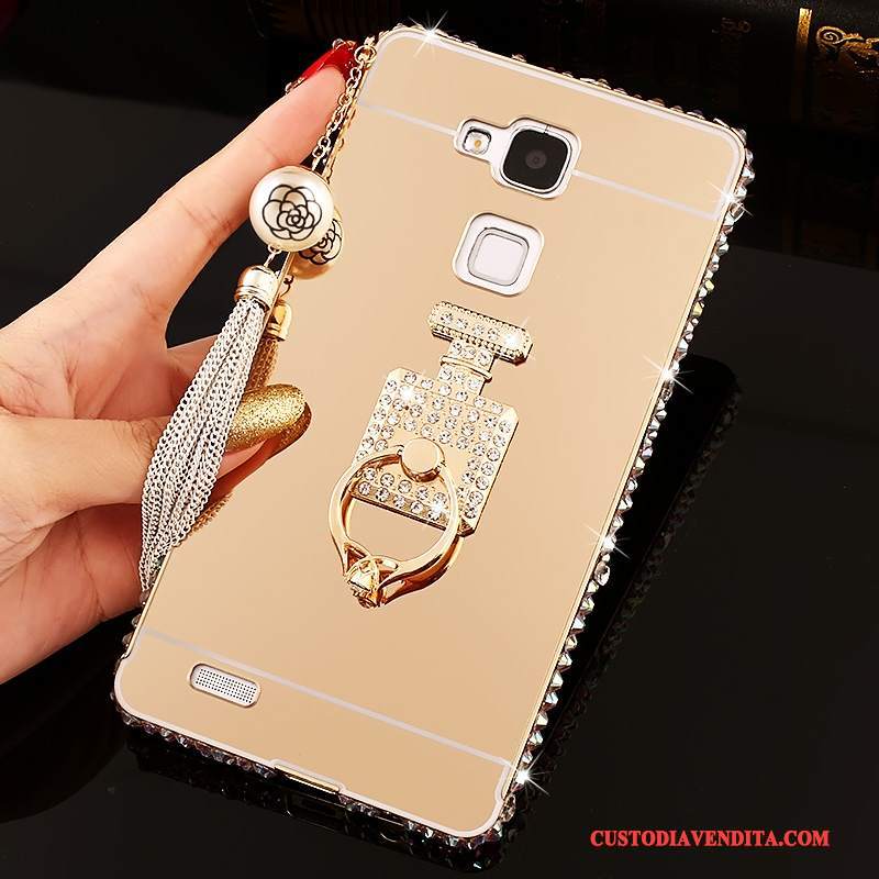 Custodia Huawei Ascend Mate 7 Strass Difficile Specchio, Cover Huawei Ascend Mate 7 Protezione Telefono Tendenza