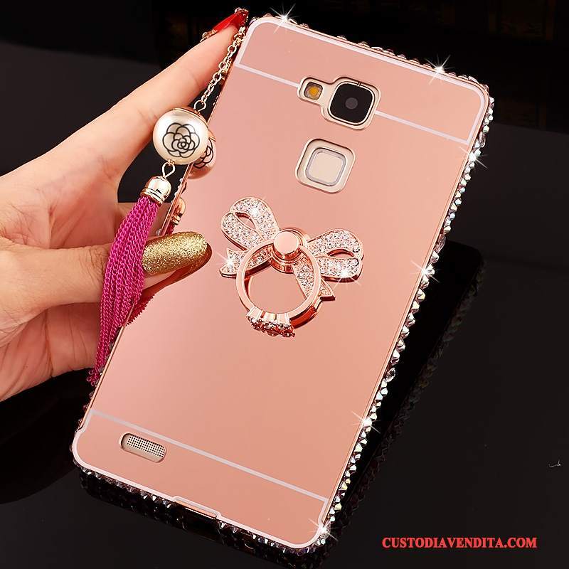 Custodia Huawei Ascend Mate 7 Strass Difficile Specchio, Cover Huawei Ascend Mate 7 Protezione Telefono Tendenza