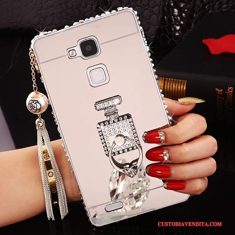 Custodia Huawei Ascend Mate 7 Strass Difficile Specchio, Cover Huawei Ascend Mate 7 Protezione Telefono Tendenza