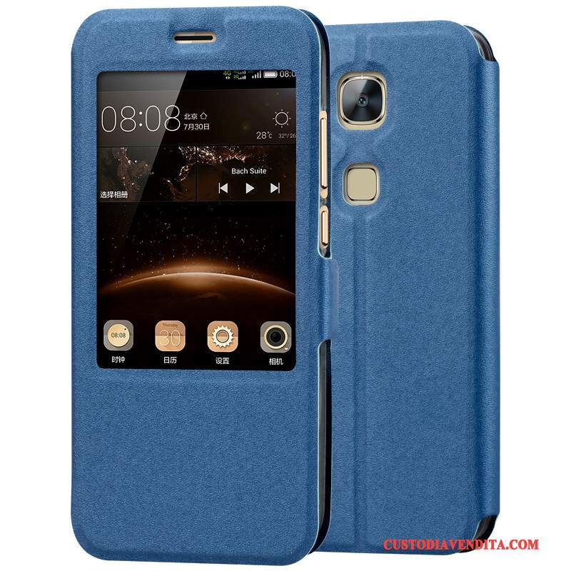 Custodia Huawei G7 Plus Folio Orotelefono, Cover Huawei G7 Plus Pelle