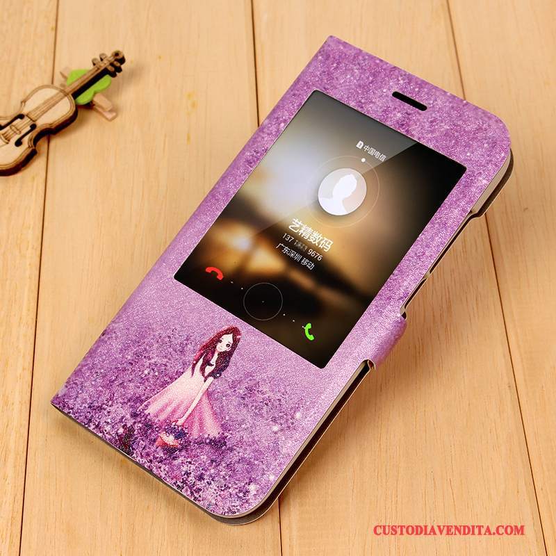 Custodia Huawei G7 Plus Folio Rosatelefono, Cover Huawei G7 Plus Cartone Animato