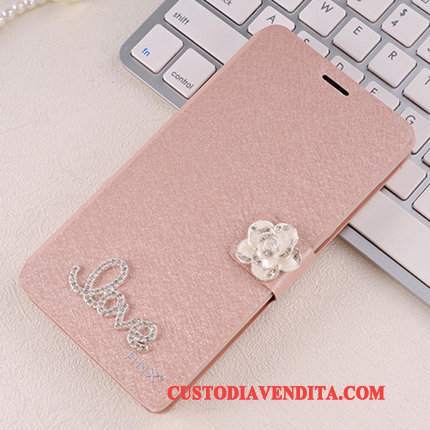 Custodia Huawei G7 Plus Folio Telefono Bianco, Cover Huawei G7 Plus Pelle Anti-caduta