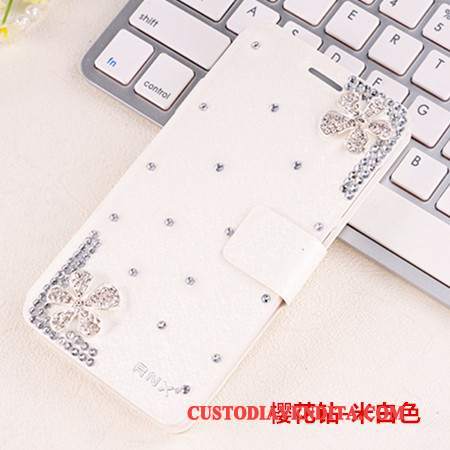 Custodia Huawei G7 Plus Folio Telefono Bianco, Cover Huawei G7 Plus Pelle Anti-caduta