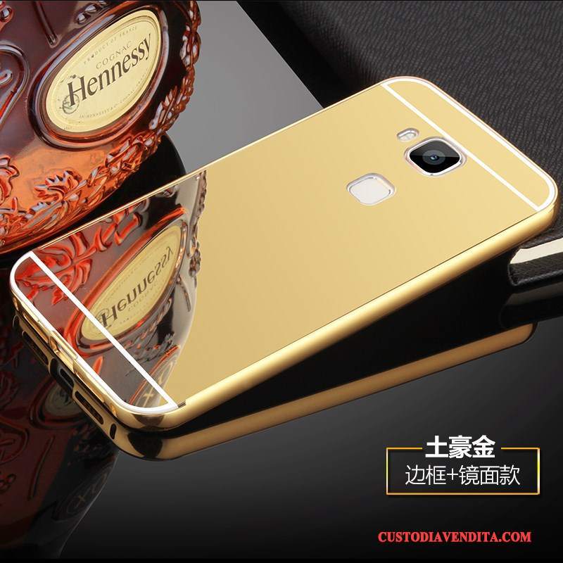 Custodia Huawei G7 Plus Giallo Coperchio Posteriore, Cover Huawei G7 Plus Telefono Metallo