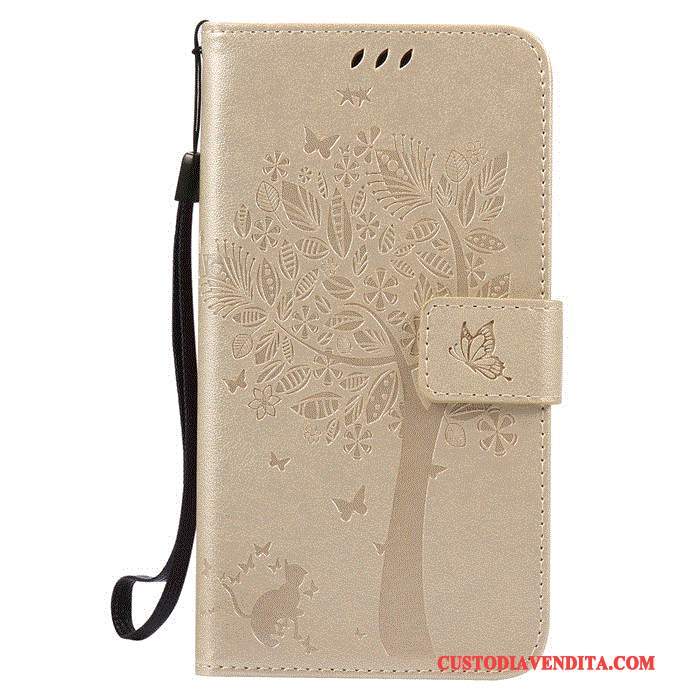 Custodia Huawei G7 Plus Pelle Anti-caduta Porpora, Cover Huawei G7 Plus Folio Telefono Finestra Aperta