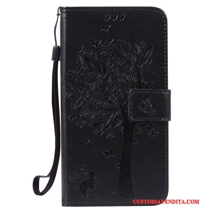 Custodia Huawei G7 Plus Pelle Anti-caduta Porpora, Cover Huawei G7 Plus Folio Telefono Finestra Aperta