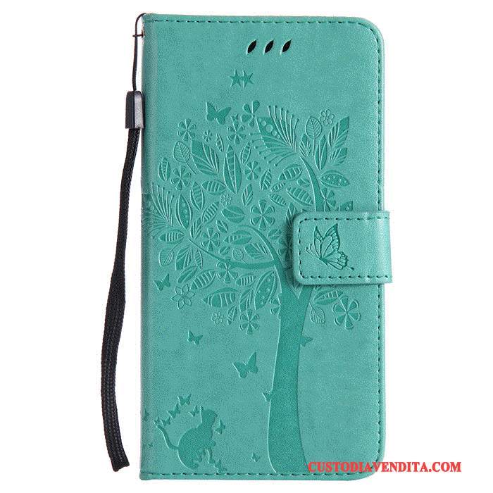 Custodia Huawei G7 Plus Pelle Anti-caduta Porpora, Cover Huawei G7 Plus Folio Telefono Finestra Aperta