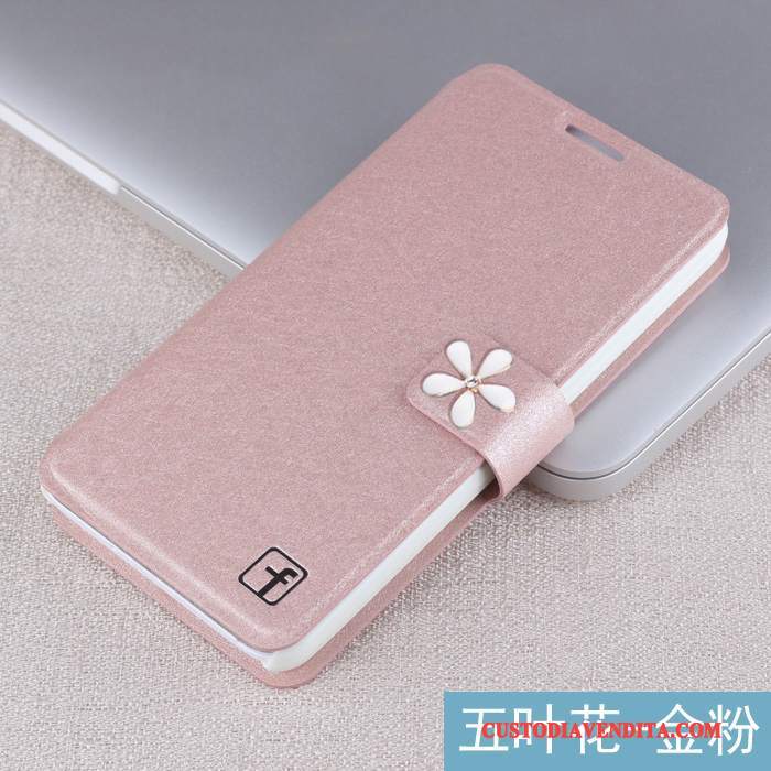 Custodia Huawei G7 Plus Pelle Rosatelefono, Cover Huawei G7 Plus Folio