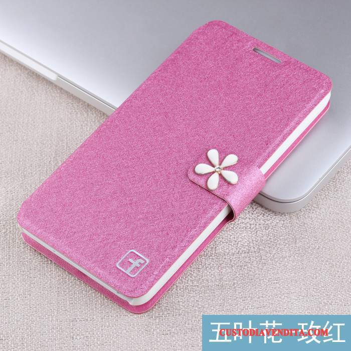 Custodia Huawei G7 Plus Pelle Rosatelefono, Cover Huawei G7 Plus Folio