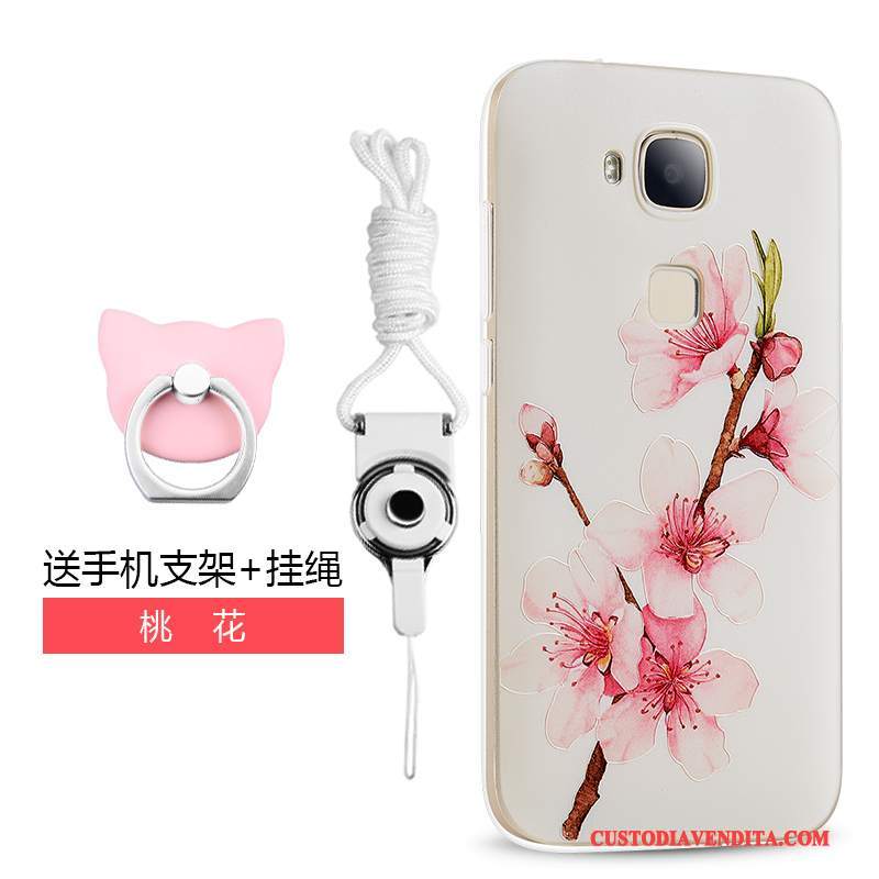 Custodia Huawei G7 Plus Protezione Anti-caduta Tendenza, Cover Huawei G7 Plus Cartone Animato Rosa Tutto Incluso