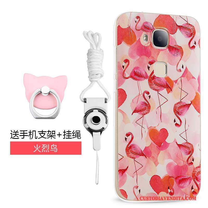 Custodia Huawei G7 Plus Protezione Anti-caduta Tendenza, Cover Huawei G7 Plus Cartone Animato Rosa Tutto Incluso