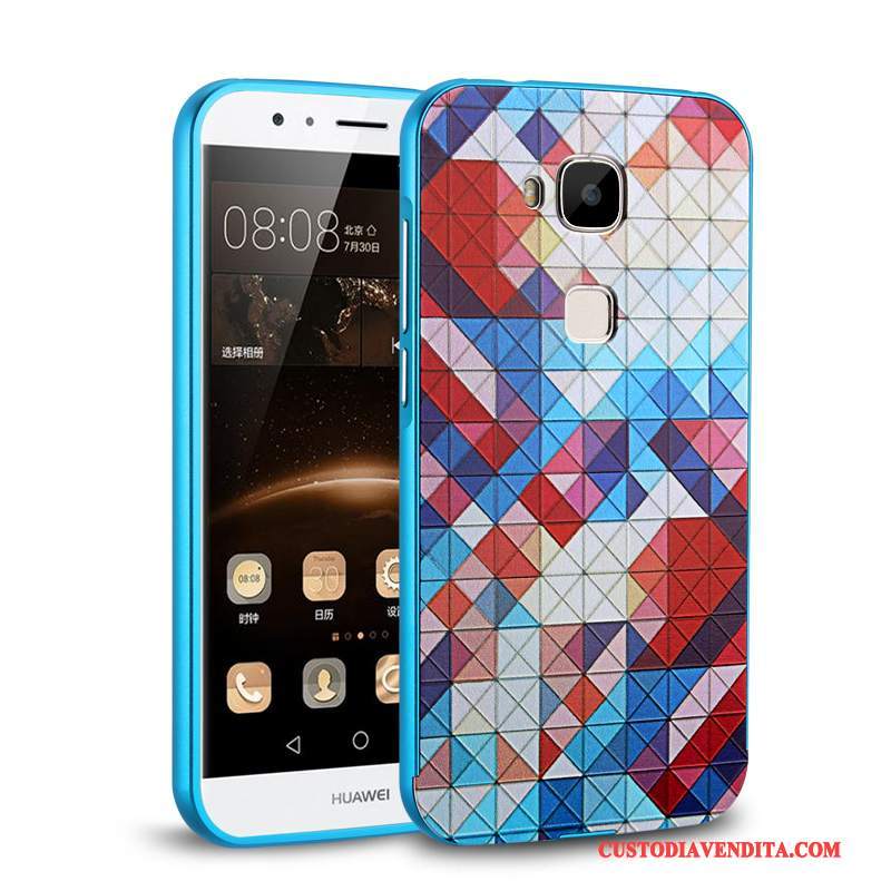 Custodia Huawei G7 Plus Protezione Difficiletelefono, Cover Huawei G7 Plus Telaio Metallo