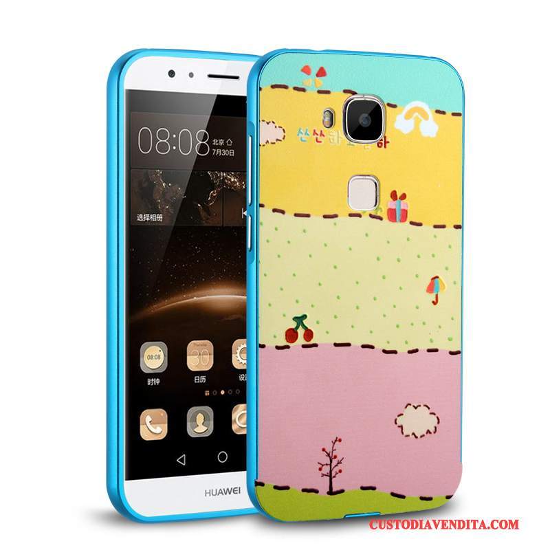 Custodia Huawei G7 Plus Protezione Difficiletelefono, Cover Huawei G7 Plus Telaio Metallo